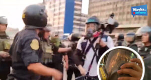 Policía agrede a fotoperiodista de Wayka y daña equipo de trabajo Policía agrede a fotoperiodista de Wayka y daña equipo de trabajo