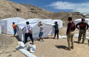 Instalan 190 carpas en 6 albergues para damnificados por los huaicos en Arequipa