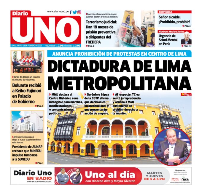 Portada 16 de febrero de 2023