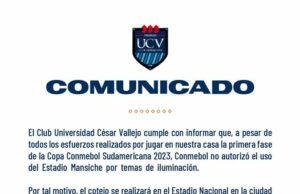 César Vallejo no jugará de local en Trujillo la Copa Sudamericana