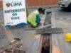 Limpian drenes en la Vía Expresa