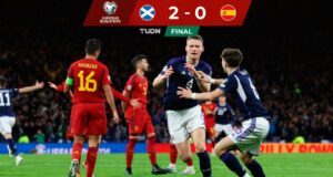 Escocia dio el «campanazo» en la eliminatoria de la Euro 2024 al vencer a España 2-0