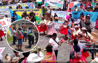 Miraflores: encierran a mujeres aimaras dentro de Parque Kennedy Miraflores: encierran a mujeres aimaras dentro de Parque Kennedy