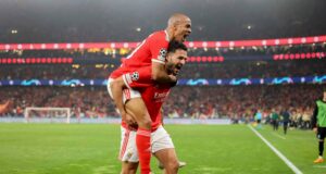 Benfica goleó al Brujas 5-1 (7-1 global) y pasó a Cuartos de la Champions League