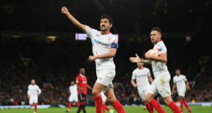 Sevilla logró gran empate ante Manchester United 2-2 como visitante en la Europa League
