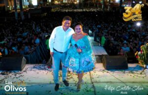 Dina Paucar hizo zapatear a 20 mil almas en concierto de Los Olivos y bailó con alcalde Felipe Castillo