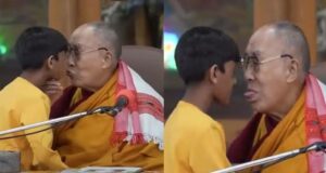 ¡Polémica! Dalai Lama: líder espiritual del budismo besa en la boca a niño