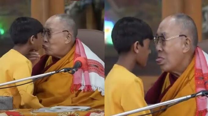 ¡Polémica! Dalai Lama: líder espiritual del budismo besa en la boca a niño