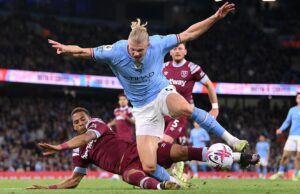 Manchester City goleó al West Ham 3-0 y volvió a la punta de la Premier League