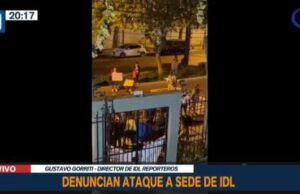 Miembros de La Resistencia atacan sede de IDL Reporteros en San Isidro