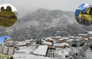 Centros turísticos del Cusco quedaron cubiertos de hielo por intensa nevada que no se veía hace 25 ños