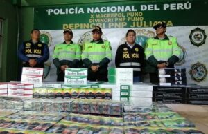 A balazos efectivos de PNP intervienen camión cargado con cigarrillos ‘bamba’ en Puno