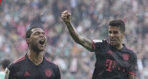 Bayern Múnich mantuvo la punta de la Bundesliga al ganarle al Werder Bremen 2-1