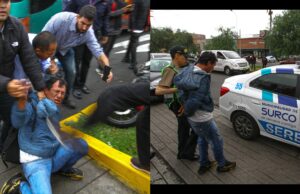 En intrépida acción serenos de Surco capturan a ladrón de celulares que escapaba en moto lineal