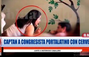 Congresista Kelly Portalatino es captada consumiendo cerveza, luego aclara que fue en “horario de almuerzo”