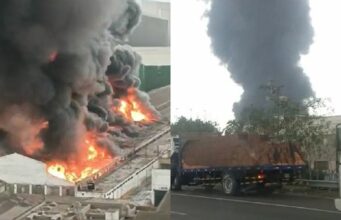 El Agustino: incendio en fábrica téxtil moviliza 100 bomberos para controlar siniestro
