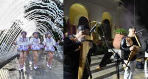 Centenares de familias del pais y extranjeros disfrutaron del espectáculo gratuito en Circuito Mágico del Agua