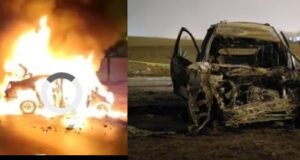 Lurín: delincuente muere calcinado tras chocar auto que robó contra un tráiler