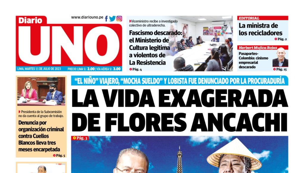 Portada martes 11 de julio de 2023