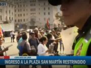 Tercera Toma de Lima: manifestantes llegan a la plaza San Martín en medio de control policial