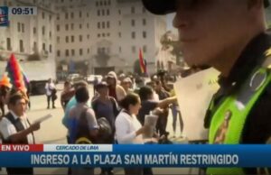 Tercera Toma de Lima: manifestantes llegan a la plaza San Martín en medio de control policial
