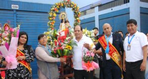 Imagen de Vírgen de Copacabana recibió merecedio homenaje de comerciantes de Caquetá