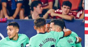 Atlético de Madrid avanza a paso firme tras derrotar a Osasuna 2-0