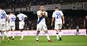 Histórica actuación de Lautaro Martínez al anotar los cuatro goles del Inter al Salernitana