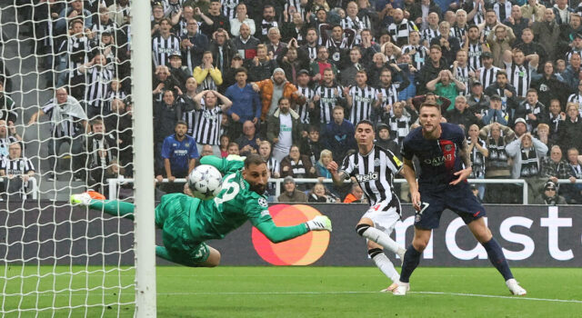 Newcastle humilló al PSG de Mbappé al golearlo 4-1 en la Champions League