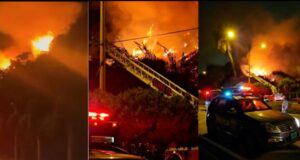 Acantilado de la Costa Verde se incendia y genera pánico: Bomberos logran controlar el fuego(VIDEO)