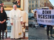 Dina Boluarte con el Papa Francisco:Protestas se hicieron sentir hasta en El Vaticano