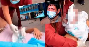 Madre dio a luz en puerta de hospital debido a la falta de atención: «Mi bebé cayó al suelo»(VIDEO)