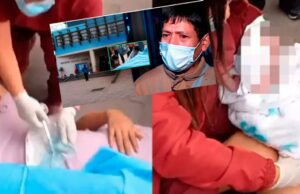 Madre dio a luz en puerta de hospital debido a la falta de atención: «Mi bebé cayó al suelo»(VIDEO)