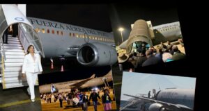 Dina Boluarte viaja a Europa en avión de lujo de la FAP y abandona a peruanos en Israel(VIDEO)