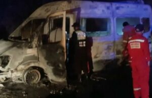 Emboscan e incendian vehículo de la Sutran y matan a inspector en Apurímac (VIDEO)