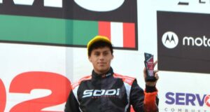 Adriano Vera subió al podio de triunfadores en el Rotax Max Perú