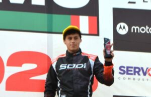 Adriano Vera subió al podio de triunfadores en el Rotax Max Perú