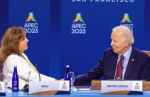 Joe Biden trasfiere la presidencia de la APEC a Dina Boluarte