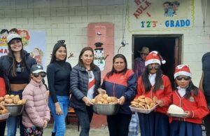 Maju Mantilla es sorprendida por los niños de la provincia de Julcán