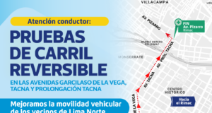 IMPLEMENTACIÓN DE CARRIL REVERSIBLE EN AVENIDAS GARCILASO DE LA VEGA, TACNA Y PROLONGACIÓN TACNA PARA OPTIMIZAR LA MOVILIDAD EN LIMA NORTE