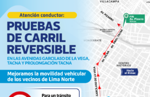 IMPLEMENTACIÓN DE CARRIL REVERSIBLE EN AVENIDAS GARCILASO DE LA VEGA, TACNA Y PROLONGACIÓN TACNA PARA OPTIMIZAR LA MOVILIDAD EN LIMA NORTE