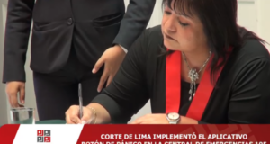 Corte de Lima implementa el aplicativo botón de pánico en la central de emergencias 105