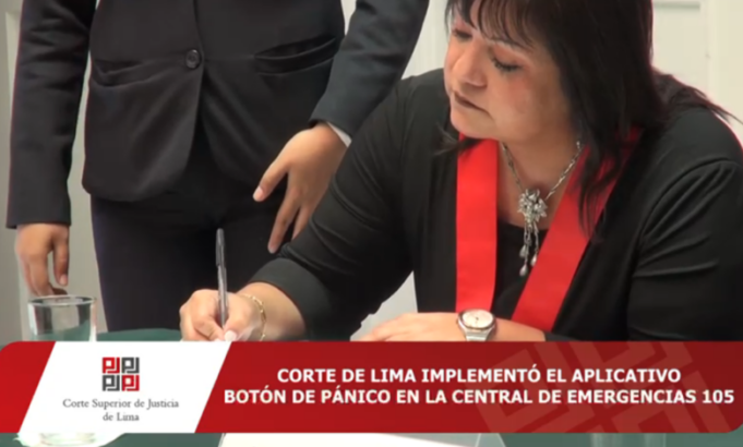 Corte de Lima implementa el aplicativo botón de pánico en la central de emergencias 105
