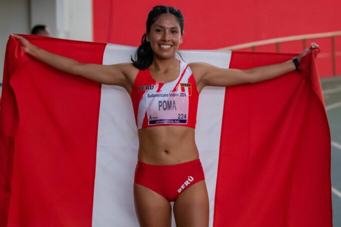 Anita Poma ganó oro en los 1,500 del Sudamericano de Indoor en Cochabamba