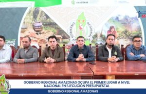 GORE Amazonas al 98.3 % de ejecución presupuestal, ocupa el primer lugar a nivel nacional