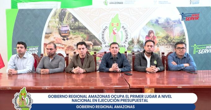 GORE Amazonas al 98.3 % de ejecución presupuestal, ocupa el primer lugar a nivel nacional
