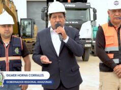 Defensa Civil del GORE Amazonas presenta maquinarias pesadas para cubrir emergencias