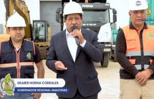 Defensa Civil del GORE Amazonas presenta maquinarias pesadas para cubrir emergencias