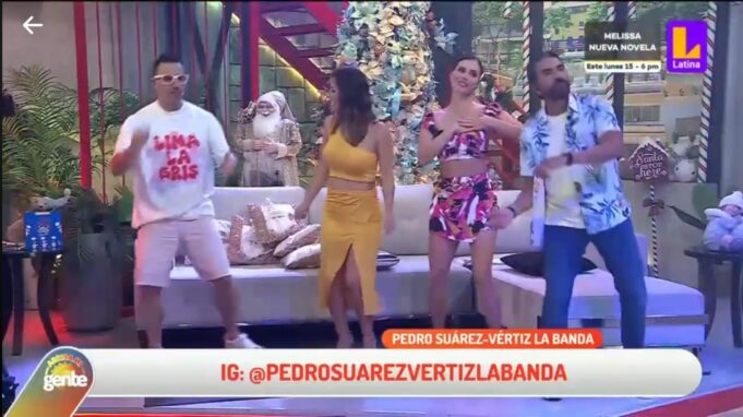 Conductores de Arriba mi Gente se emocionan al cantar junto a ‘Pedro Suárez Vértiz, La Banda’