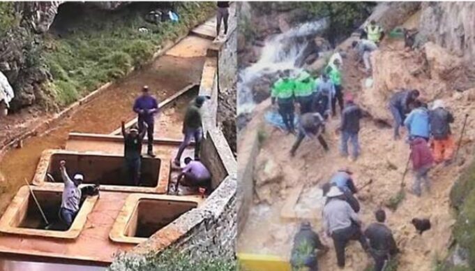 Tragedia en baños termales: deslizamiento mata a cuatro bañistas y deja posibles desaparecidos